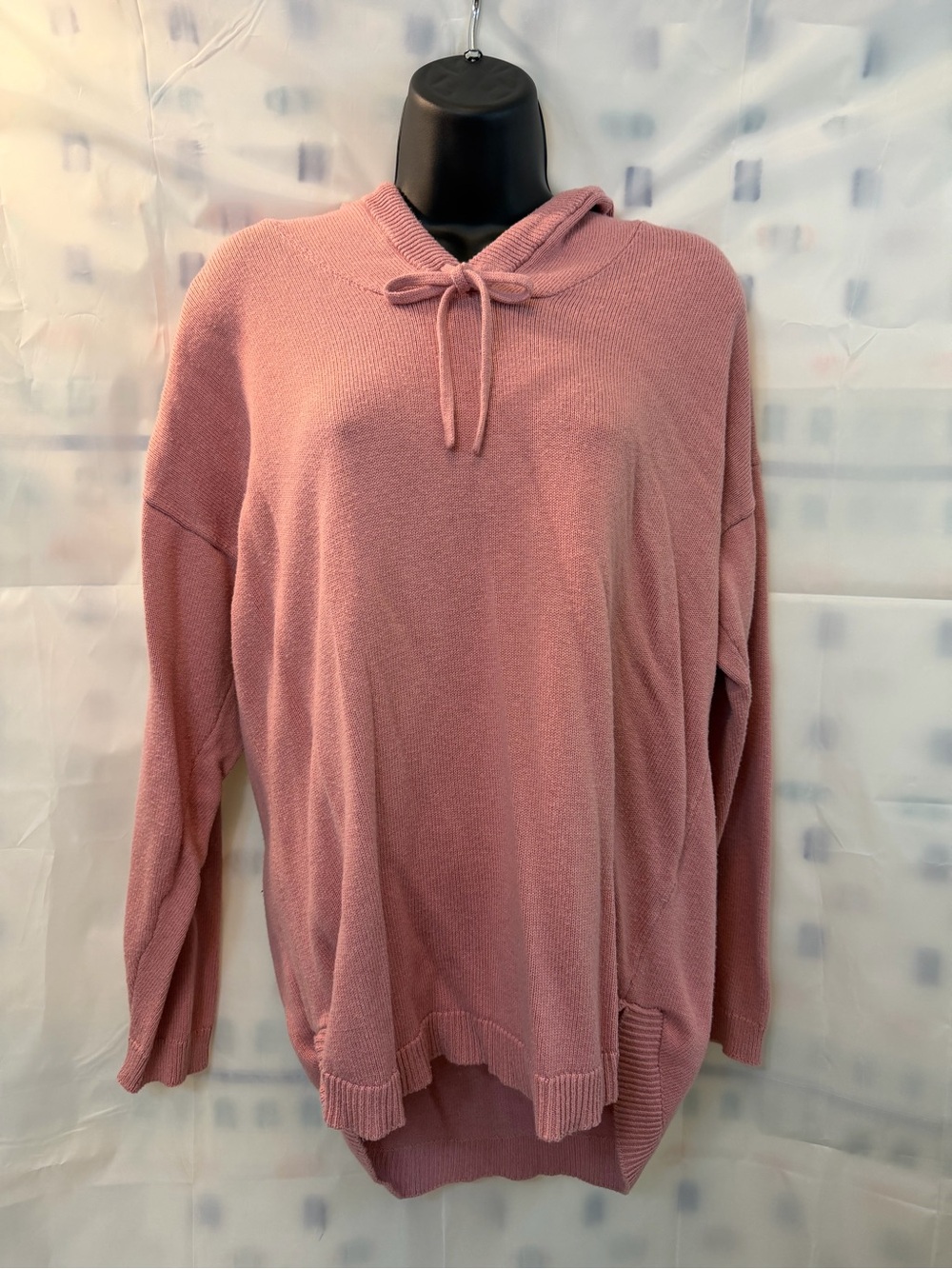 New York & Company Dusty Rose Knit Hoodie